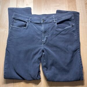 Faherty Men's 5 pocket stretch terry pants size 38x32 gray/blue